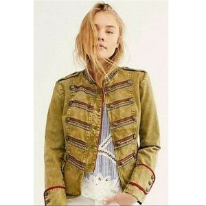 NWT Free People Naomi jacket military size S green